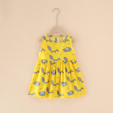 JF Yellow Fox Printed Frock FD6082C